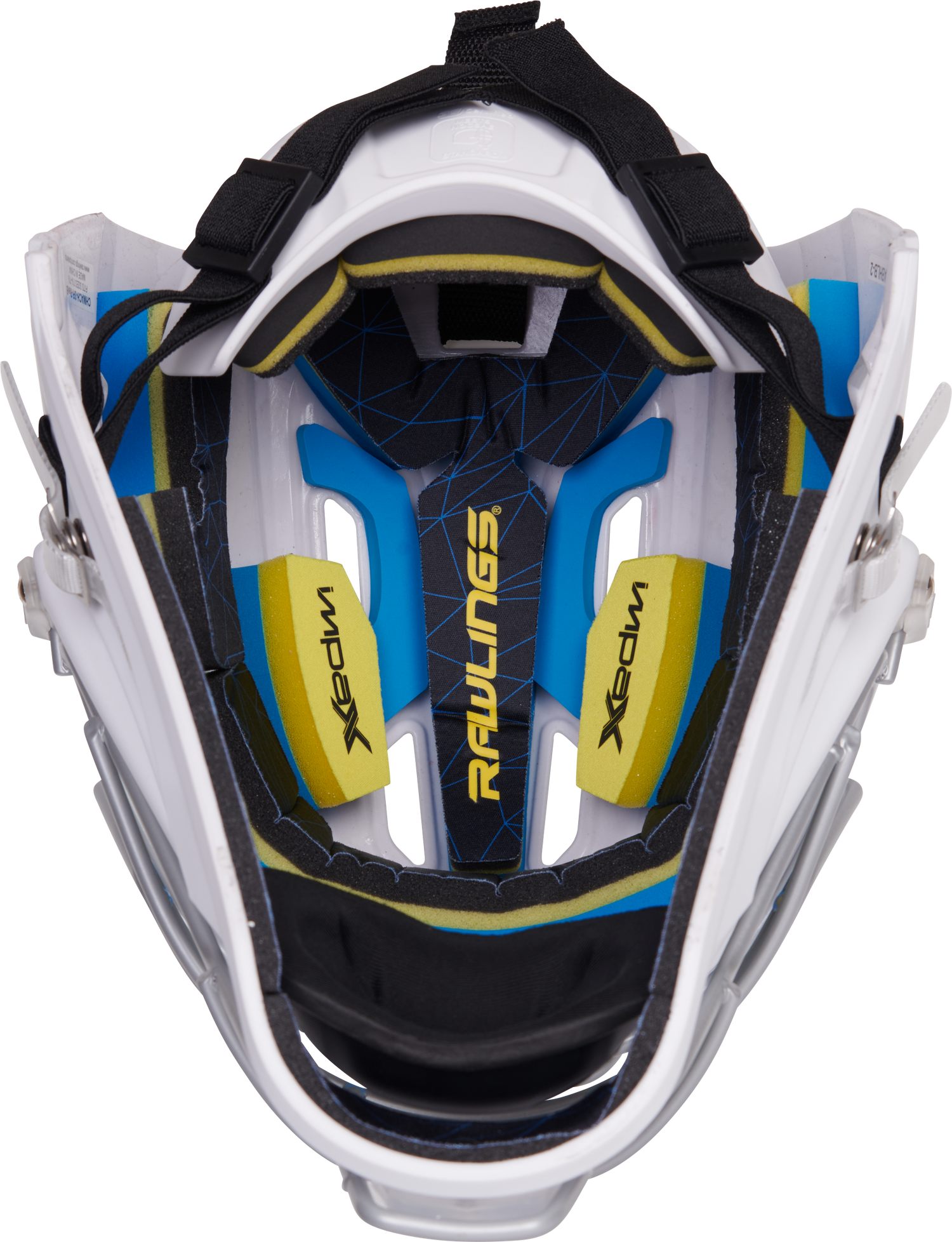 Rawlings-Mach-Matte-2-Tone-CHMCHS-Senior-Hockey-Style-Catchers-Helmet-White-White-Front-View