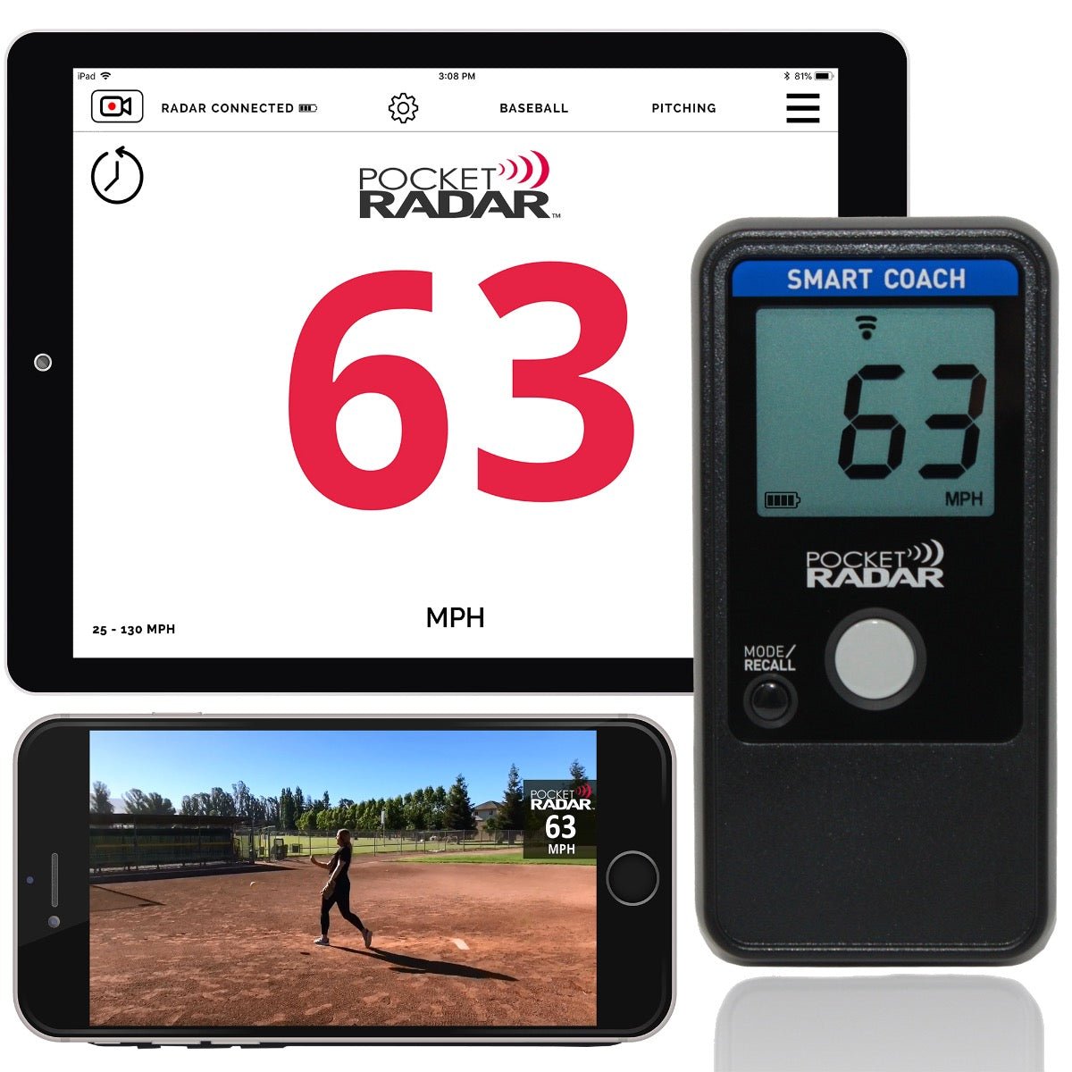 Pocket Radar Smart Coach Speed Training Tool and Radar Gun - SPC