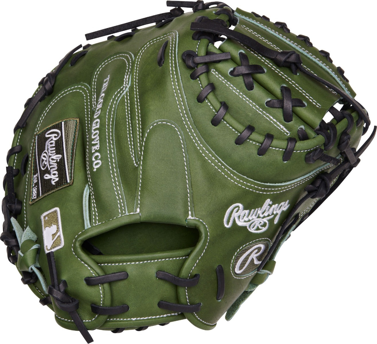 2024 Rawlings Heart of the Hide 34" Military Green Baseball Catcher's Mitt PROCM41MG