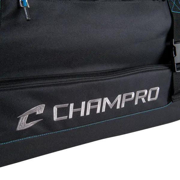 Champro-Wheeled-Umpire-Equipment-Bag-E52-Black-Front-View