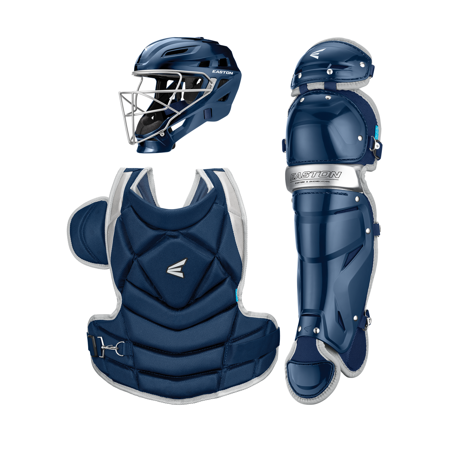 Easton-Jen-Schro-The-Fundamental-JSFUNDKITM-Medium-Fastpitch-Catchers-Box-Set-Navy-Front-View