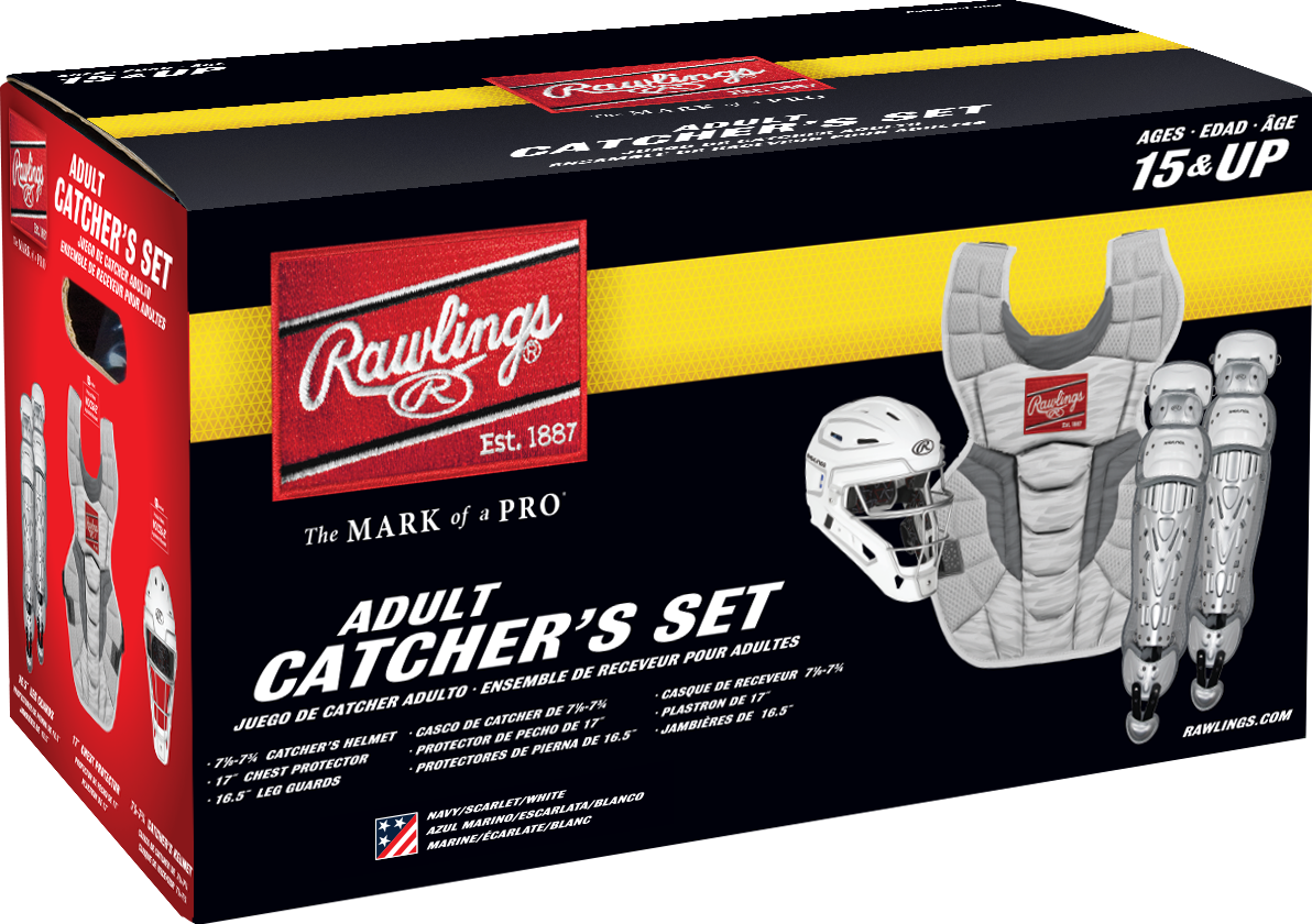Rawlings-Velo-2.0-CSSBL-Large-Fastpitch-Catchers-Box-Set-White-Silver-Front-View
