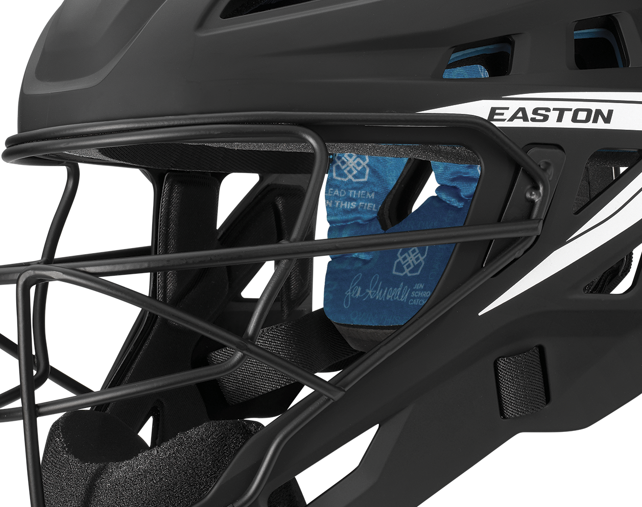 Easton-Jen-Schro-The-Very-Best-JSTVBCHL-Large-Fastpitch-Catchers-Helmet-Black-Front-View