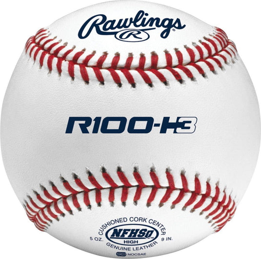 Rawlings Leather NFHS High School Baseball R100 - H3 - SPC