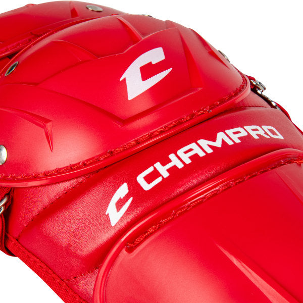 Champro-Optimus-MVP-Double-Knee-Youth-Leg-Guard-CG106-Scarlet-Pair-Front-View