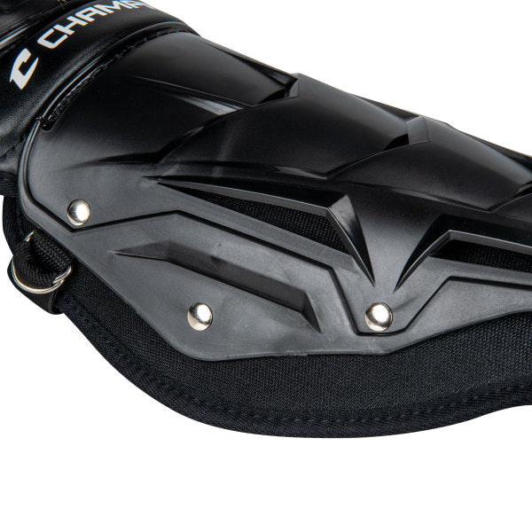 Champro-Optimus-MVP-Single-Knee-Youth-Leg-Guard-CG107B-Black-Pair-Front-View