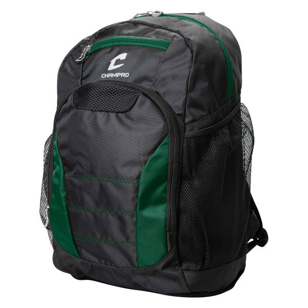 Champro-Competition-Backpack-E83-Forest-Green-Front-View