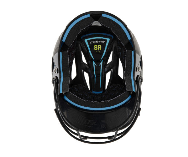 Champro-HX-Rookie-Baseball-Helmet-With-Mask-HXUFM-Junior-Black-Front-View