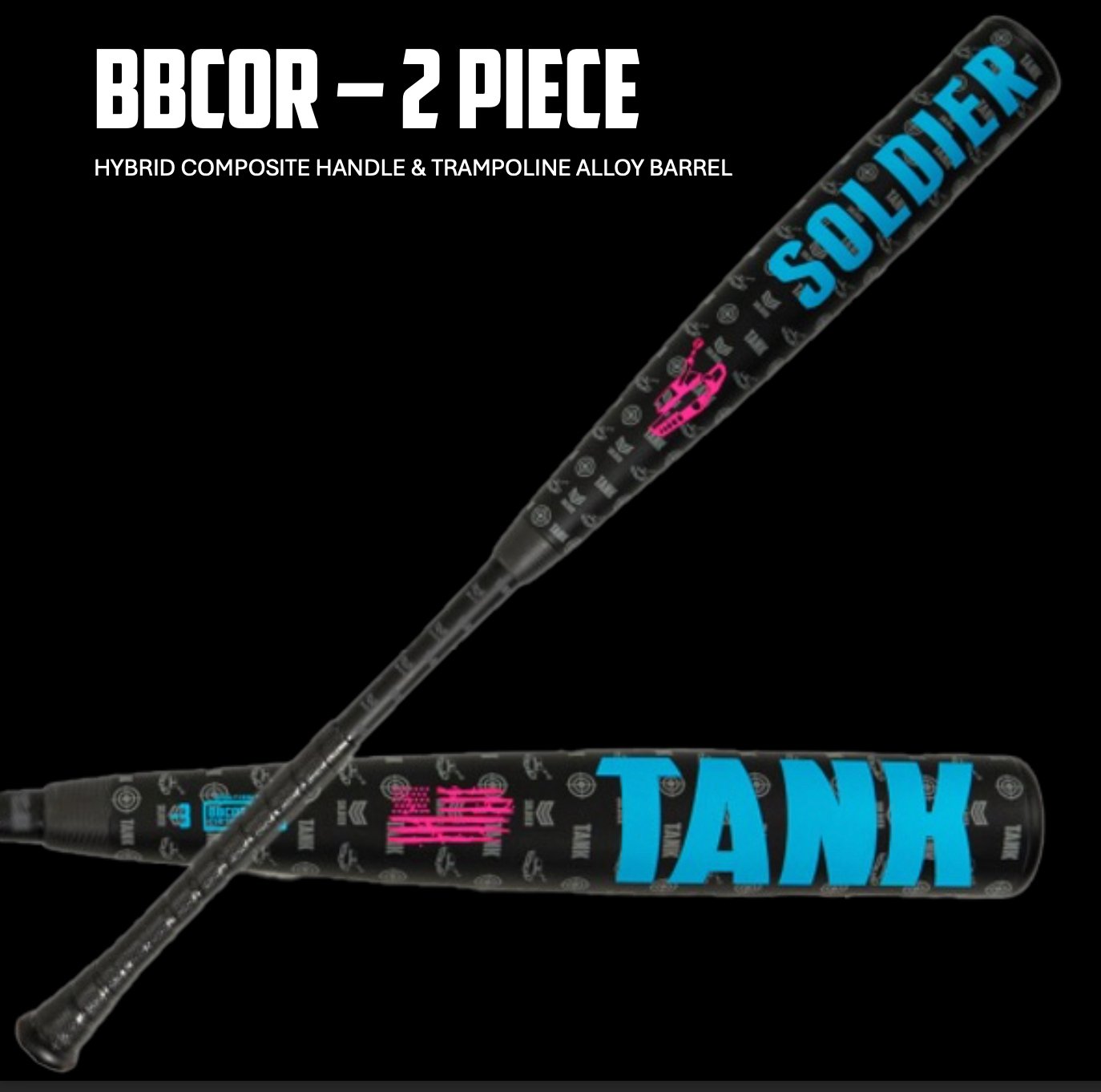 Soldier Tank 2 - Piece - 3 BBCOR Baseball Bat - SPC