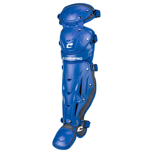 Champro-Optimus-Pro-Youth-Leg-Guard-CG186-Royal-Pair-Front-View