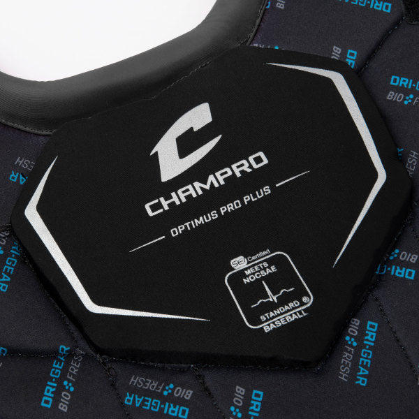 Champro-Optimus-Pro-Plus-Chest-Protector-CPN12-Intermediate-Black-Front-View
