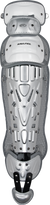 Rawlings-VELO-2.0-LGVELI-Intermediate-15-5-Inch-Catchers-Leg-Guards-White-Silver-Front-View