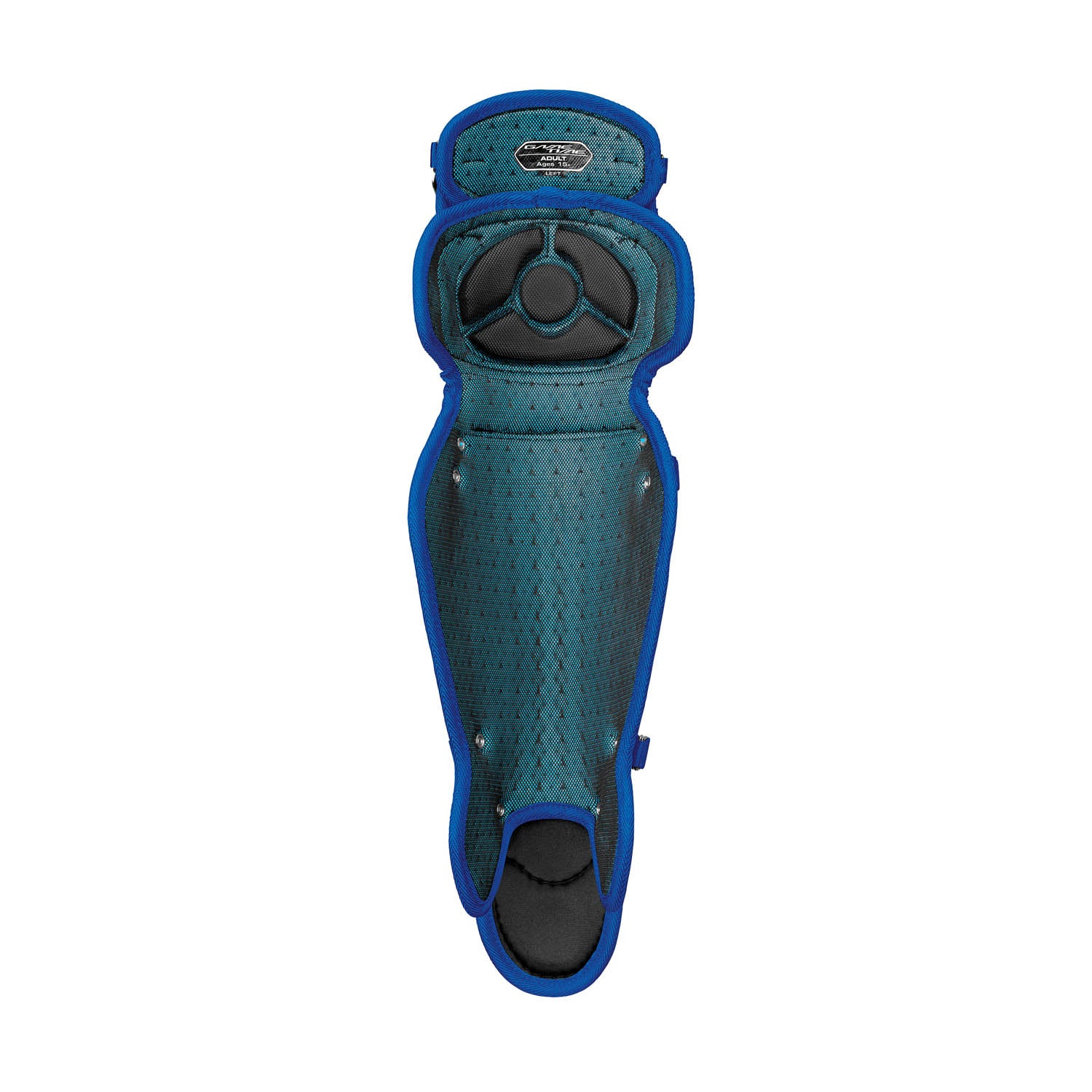 Easton-Gametime-GMETMELGY-Youth-14-Inch-Catchers-Leg-Guards-Royal-Front-View