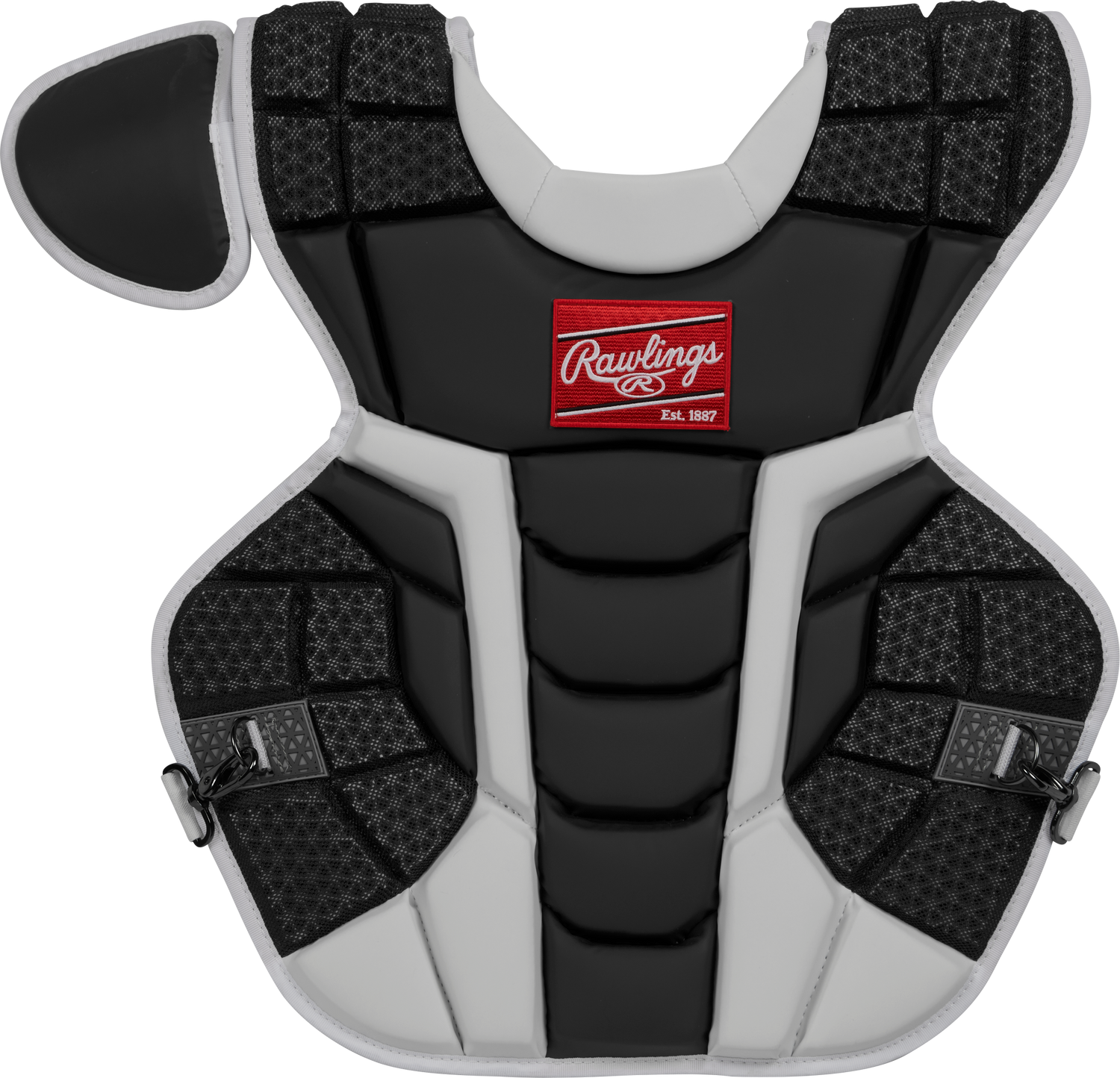 Rawlings-Mach-CPMCN-Adult-17-Inch-Catchers-Chest-Protector-Black-Front-View