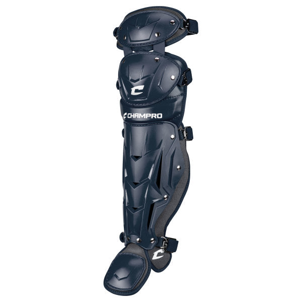 Champro-Optimus-Pro-Intermediate-Leg-Guard-CG184-Navy-Pair-Front-View