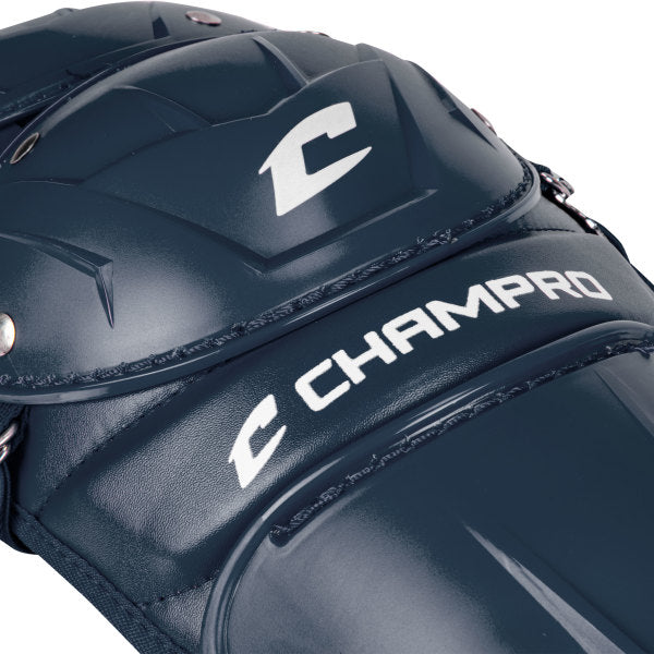 Champro-Optimus-MVP-Double-Knee-Intermediate-Leg-Guard-CG104-Navy-Pair-Front-View