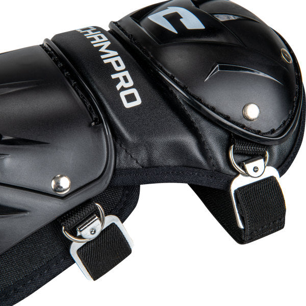 Champro-Optimus-MVP-Single-Knee-Youth-Leg-Guard-CG107B-Black-Pair-Front-View