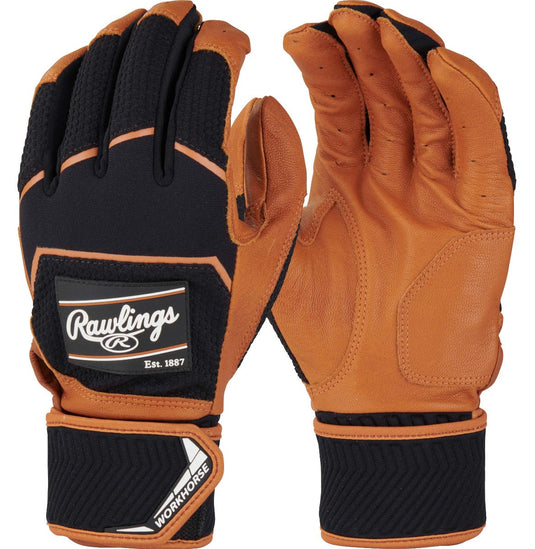 Rawlings Workhorse Adult Compression Strap Baseball/Softball Batting Gloves WHC2BG