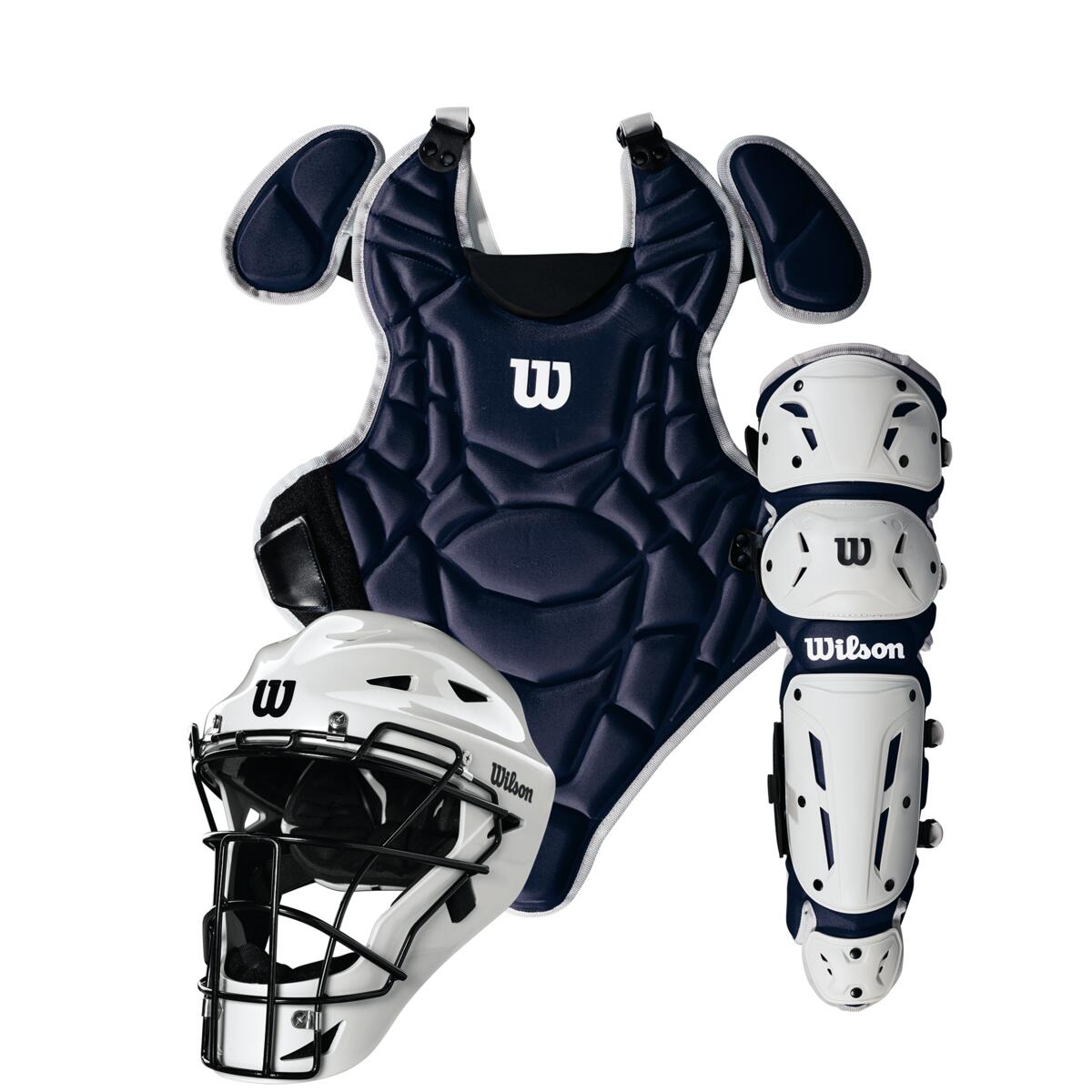 baseball protective gear Wilson EZ Gear 2.0 Youth Catcher's Gear Kit Navy / S/M