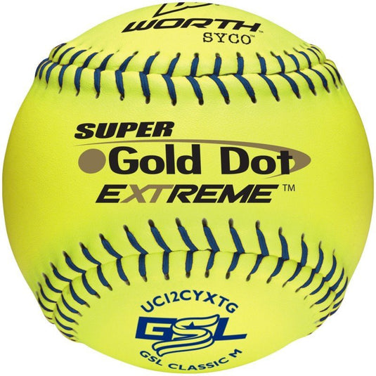 Worth Super Gold Dot USSSA 12" Slow Pitch Softball UC12CYXT