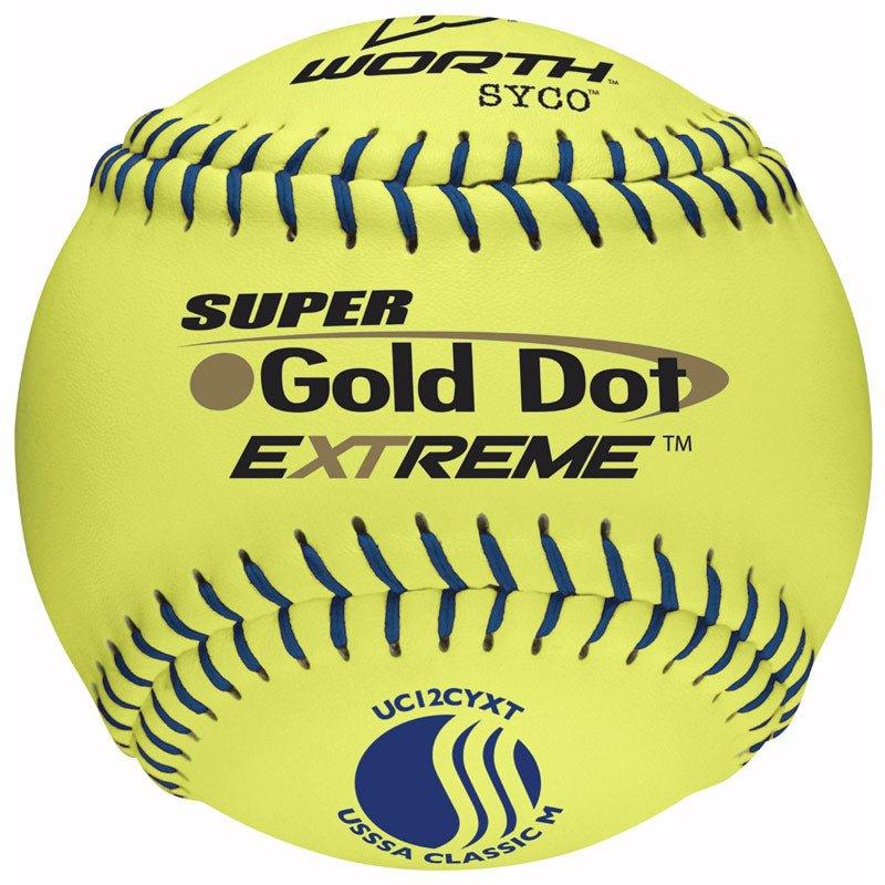 Worth Super Gold Dot USSSA 12" Slow Pitch Softball UC12CYXT - SPC