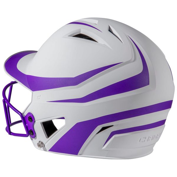 Champro-HX-Rise-Legend-Fastpitch-Senior-Batting-Helmet-Facemask-HXFPM2-Purple-Front-View