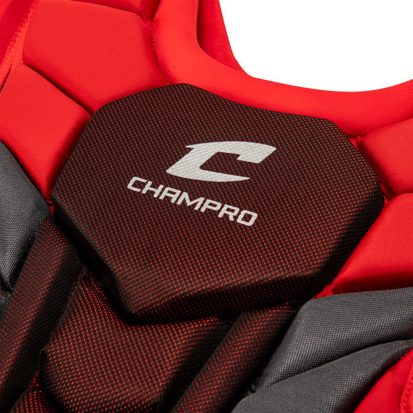 Champro-Optimus-Pro-Plus-Chest-Protector-CPN13-Youth-Scarlet-Front-View