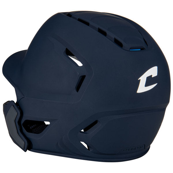 Champro-HXE-Matte-Medium-Baseball-Helmet-Jaw-Guard-HXEMJG-Navy-Front-View