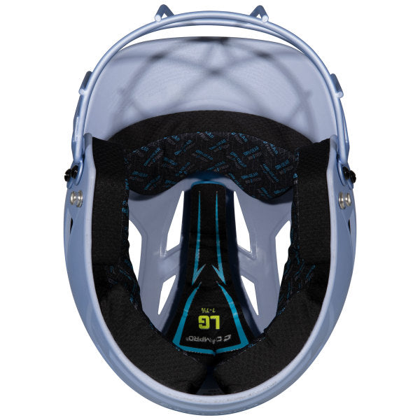Champro-HX-Rise-Fastpitch-Batting-Helmet-Facemask-HXFPM-Periwinkle-Front-View