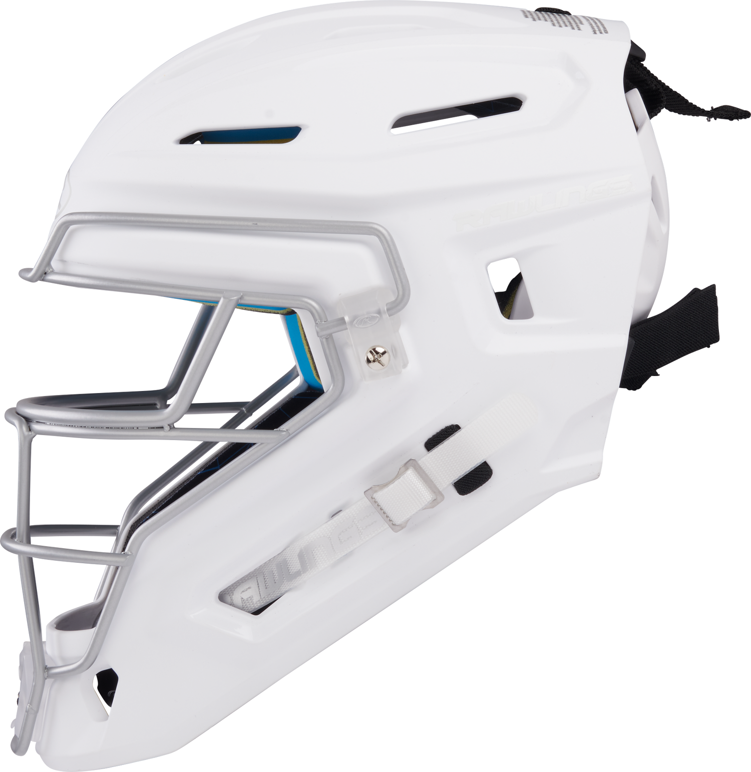 Rawlings-Mach-Matte-2-Tone-CHMCHS-Senior-Hockey-Style-Catchers-Helmet-White-White-Front-View