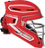 Rawlings-Mach-Matte-2-Tone-CHMCHS-Senior-Hockey-Style-Catchers-Helmet-Scarlet-White-Front-View
