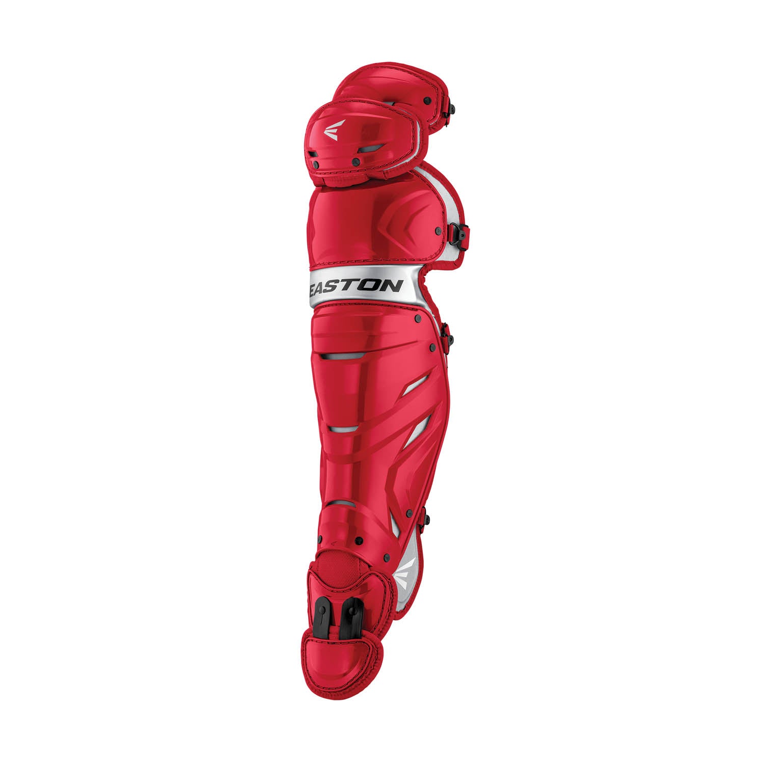 Easton-Elite-X-ELXLGA-Adult-16-5-Inch-Catchers-Leg-Guards-Red-Front-View