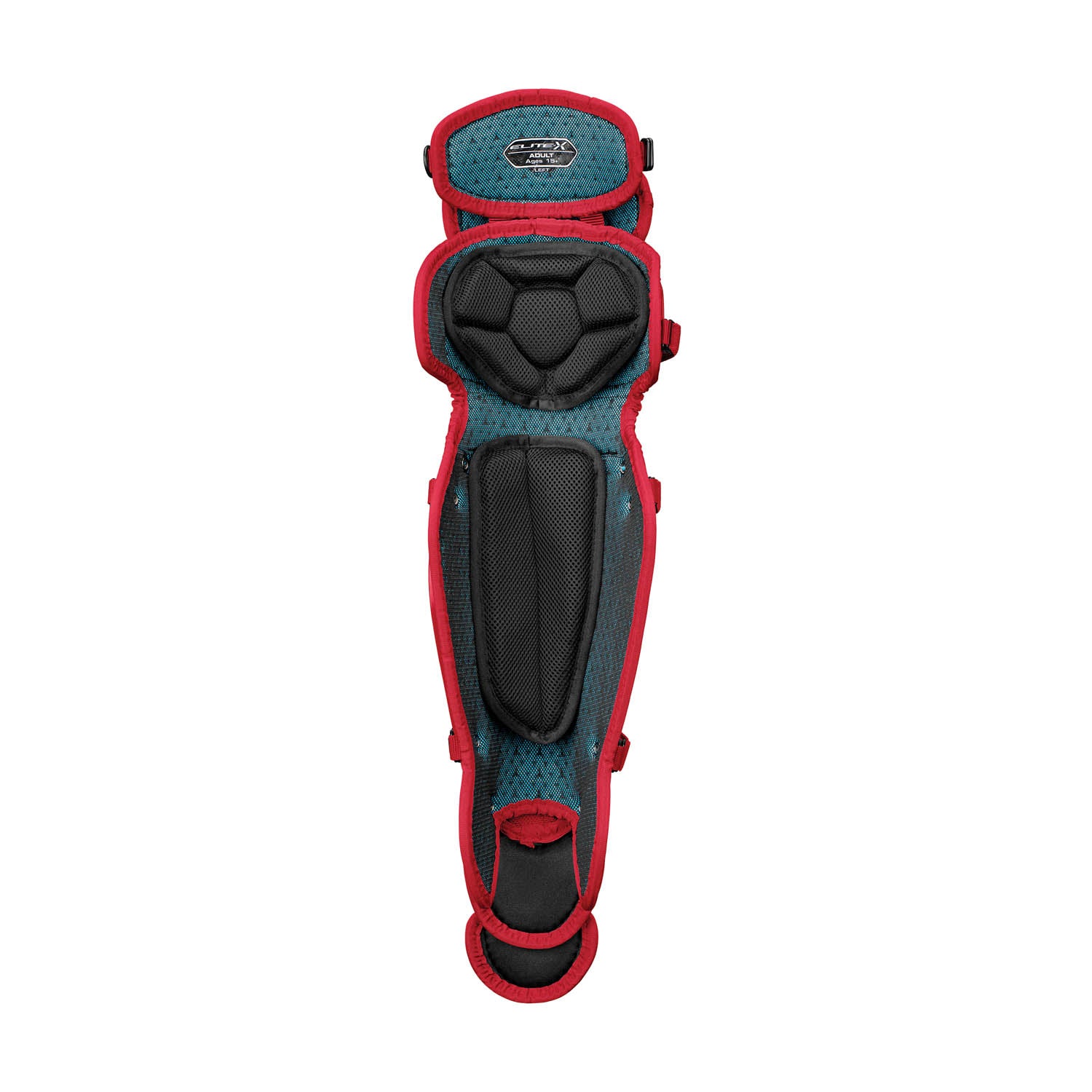 Easton-Elite-X-ELXLGI-Intermediate-15-5-Inch-Catchers-Leg-Guards-Red-Front-View