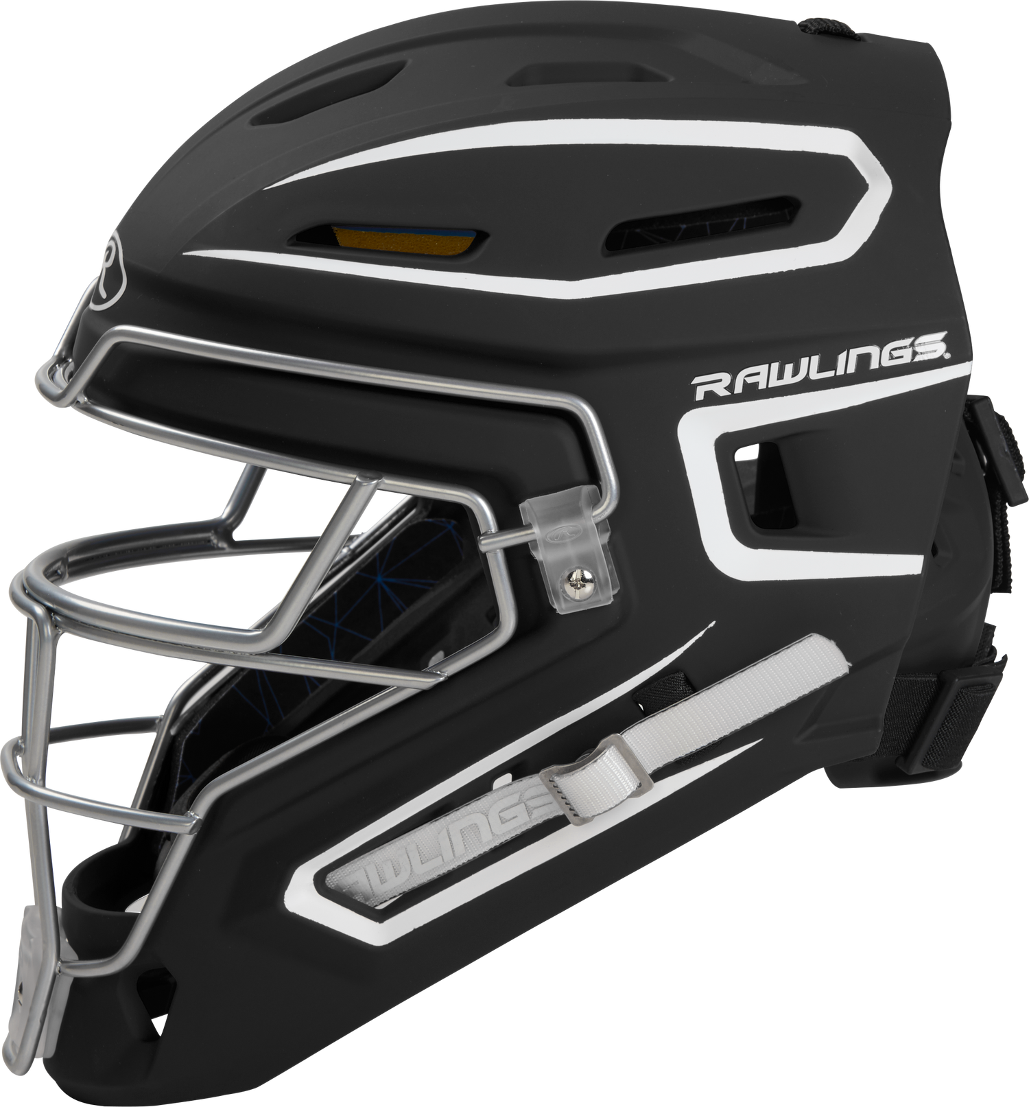 Rawlings-Mach-Matte-2-Tone-CHMCHS-Senior-Hockey-Style-Catchers-Helmet-Black-White-Front-View